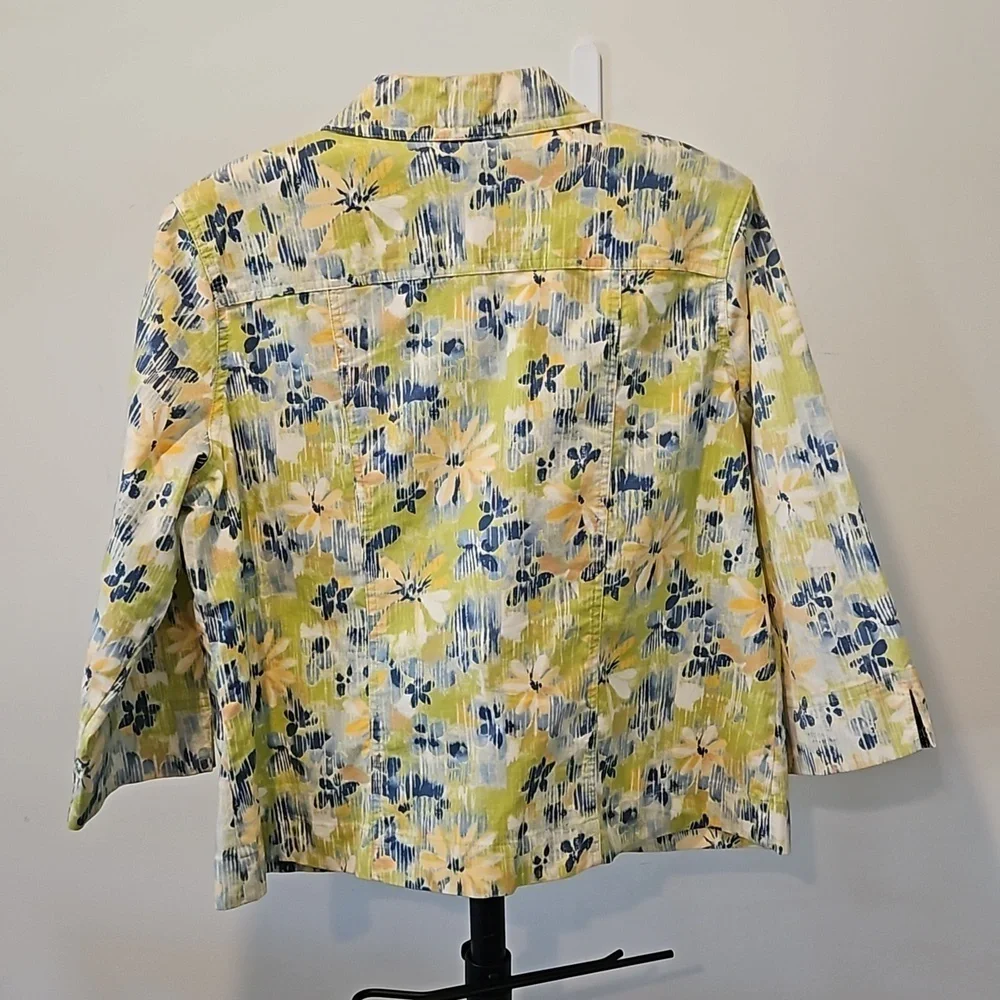 KORET CITY BLUES VINTAGE WOMEN'S MULTICOLOR FLORAL 3/4 SLEEVE  JACKET SIZE L - Picture 9 of 9